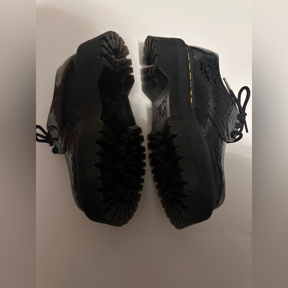 Stussy Doc Dr Martens Bailey Cheetah Leopard Print Patent Platform Shoes Size 4M - Picture 4 of 5